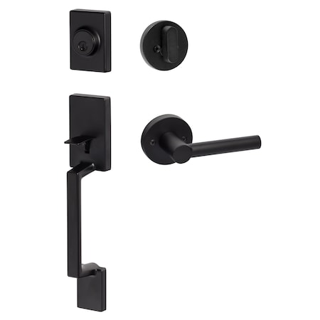 Sure-Loc Hardware Sure-Loc Hardware Stockholm Handleset, Marin Handleset Trim, Flat Black SH507-R-MR FBL